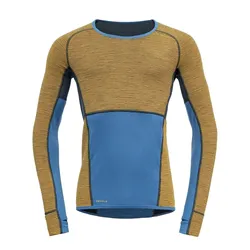 DEVOLD TUVEGGA SPORT AIR Herren Funktionsunterhemd langarm gelb/blau - XXL