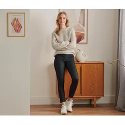 Tchibo - Gefütterte Leggings in Jeansoptik - Damen - Gr. L - blau