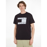 Tommy Jeans T-Shirt »TJM CLSC SPRAY FLAG TEE«, Gr. L, Black, , 15660342-L