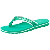 Tommy Hilfiger Damen Flip Flops Pool Slide Zehentrenner, Grün (Olympic Green), 36