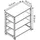 Durable System Multi Trolley 88 Bürowagen grau 4 Ebenen 75,0 x 43,2 x 87,9 cm
