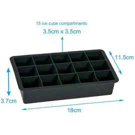 Intirilife Eiswürfelform SCHWARZ Kunststoff, 11x3.5x18 cm, Essen - Trinken, Barausstattung