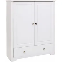 otto home Wäscheschrank OTTO HOME "Hugo, Mehrzweckschrank, FSC zertifiziert, Made in EU", weiß, B:106cm H:126cm T:38cm, Schränke, aus massiver Kiefer, klassischer Landhausstil mit Kassettenoptik