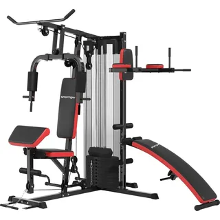 sportnow Kraftstation Multifunktionale Fitnessstation Schwarz