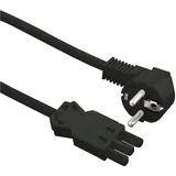 Anschlussleitung Gerätekupplung Gst18/schukostecker 2000 mm schwarz