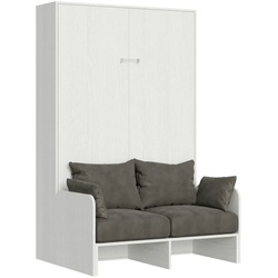 Klappbett 140 vertikal Kentaro Sofa Esche weiß