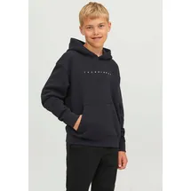 Jack & Jones Junior Star Kapuzenpullover Black / Fit Loose 12 Jahre