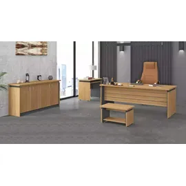 aea Arbeitszimmer Holzeinrichtung Komplettes Set Schreibtisch Büromöbel 4tlg