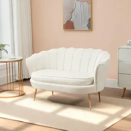 Homcom Sofa, Creme, Textil, 77x77x130 cm, - Couches, Sofas