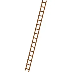 MUNK Günzburger Steigtechnik Dachdecker-Auflegeleiter Holz 16 Sprossen