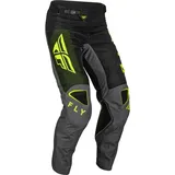 FLY RACING Kinetic Jet, Textilhose - Schwarz/Oliv/Grau/Neon-Gelb / 42