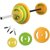 HOMCOM Hanteln Set Metall Kunstleder 28 x 130L cm