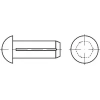 Industrial Quality Supplies DIN 1476 Halbrundkerbnagel, Edelstahl A2 4x12