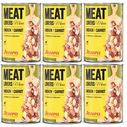 JOSERA Meatlovers Menu Hähnchen mit Karotten 6x800g