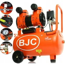 BJC Druckluft Kompressor 24L 8 BAR Ölfrei Luftkompressor 2 Kolben Flüsterkompressor Abschaltautomatik
