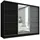 A&J MöbelLand Schiebetürenschrank AURELIA 2 200 x 0 x 0 cm Schwarz/Grau