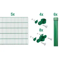 GAH Alberts Einstabmattenzaun Set 0,75 x 10 m grün