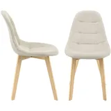 [en.casa] Esszimmerstuhl Kopparberg 2er-Set Beige