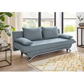 Jockenhöfer Schlafsofa Kunstleder 2-Sitzer Blau