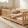 ecomi Kinderbett mit Rausfallschutz 80 x 160 cm Kiefer massiv natur