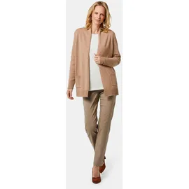 GOLDNER Strickjacke Kurzgröße Langarm Cardigan Beige 25