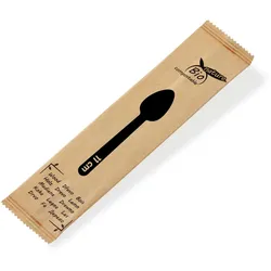 VEPATIM 100x BIO-Nature Holz Kaffeelöffel aus Holz einzeln hygienisch verpackt 11cm