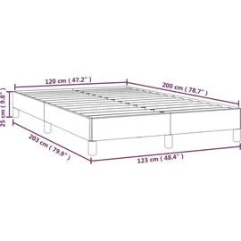 vidaXL Bettgestell 120 x 200 cm Weiß