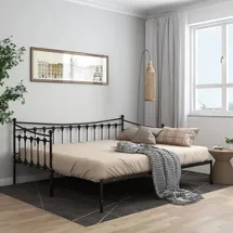 vidaXL Ausziehsofa 90 x 200 cm Schwarz