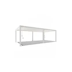 Weide Deluxe Plus Pergola | Aluminium Lamellendach | 4 x 8 M | weiß | Pavillon freistehend