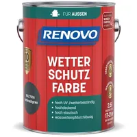 Renovo Wetterschutzfarbe Anthrazitgrau RAL 7016 2,5 l