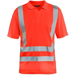Warnschutz Polo-Shirt mit UV-Schutz "3391" - S - hellrot