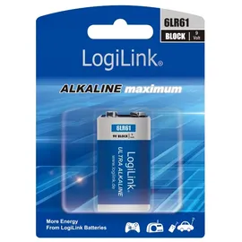 Logilink 6LR61B1 - Alkaline Batterie 9-V-Block, 1er-Pack
