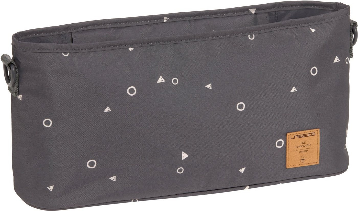 LÄSSIG Kinderwagen-Tasche Casual, Buggy Organizer, Universe Anthracite, für Kinderwagen oder Buggy; PETA-approved vegan grau