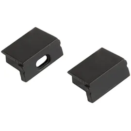 tktrading24 A15 LED Aluprofil Schwarz mit Abdeckung - Premium LED-Profil - 2x Endkappen