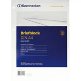 SOENNECKEN Briefblock 2304 DIN A4 gelocht Lineatur28 kariert 50Blatt