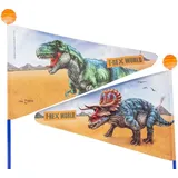 Bike Fashion Wimpel T-Rex World Fahrradwimpel transparent, mehrfarbig, Einheitsgröße