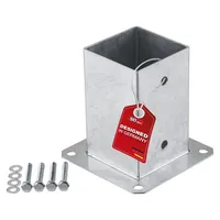 SOTech Bodenanker zum Aufschrauben 90 x 152 mm Silber/Stahl