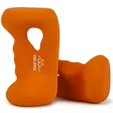 HXD-ERGO Hanteln Set Frauen, Neopren Hanteln 2er Set für Krafttraining Yoga Pilate Gymnastik Boxen, Komfortables Ergonomisches Design, 1,4kg/1,8kg/2,3kg/2,7kg/3,2kg/3,6kg, Orange