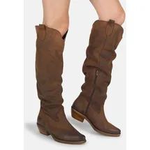 felmini wide fit Stiefel Stiefel Leder - Braun - 36