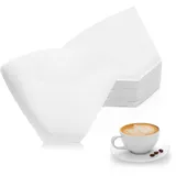 Abeillo Kaffee-Filtertüten, 100 Stück Kaffeefilter Größe 4, Coffee Papierfilter, Filtertüten für Handfilter, wiederverwendbare Kaffeefilter aus Stoff (Weiß)