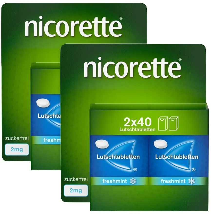 Nicorette Lutschtabletten freshmint 2mg 2X80 St