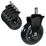 CLP 5er Set Hartbodenrollen schwarz
