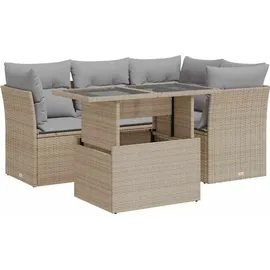 vidaXL Garten-Lounge-Set 5-tlg. beige