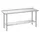 Vevor Edelstahltisch Gastro 1829 x 610 x 894 mm, Verstellbarer Edelstahltisch mit Aufkantung, Arbeitstisch mit Grundboden für Restaurant Schwerlast Obere Ablage (263 kg) Untere Ablage (218 kg)