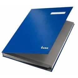 Bene Unterschriftsbuch, 19 Fächer, blau, dehnbarer Rücken,