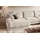 KAWOLA Wohnlandschaft U-Form Madeline Cord Longchair links cremeweiß