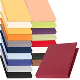 Aqua-Textil Spannbettlaken Jersey 120 x 200 - 130 x 220 cm Bordeaux