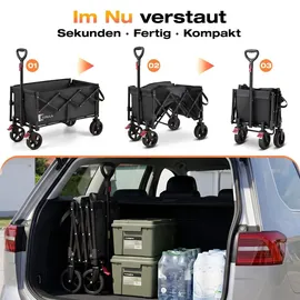 sunula Bollerwagen Faltbar 80L/115L schwarz