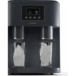 Klarstein Eiswürfelmaschine für Zuhause Camping Gastro, Schnelle Mini-Eiswürfelmaschine Klein, Profi Eismaschine für Crushed Eis, Große & Kleine Eiswürfel,