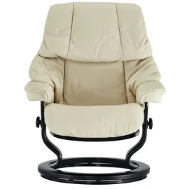 Stressless Relaxsessel Reno Leder 88 x 108 x 78 cm creme mit Hocker